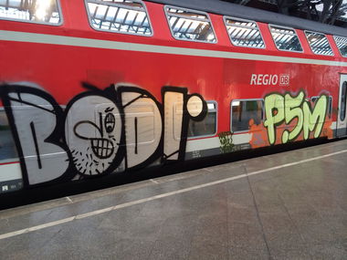 Graffiti Train - Photo by LeipzigHBF - Bodi, 2014, Leipzig (2014)