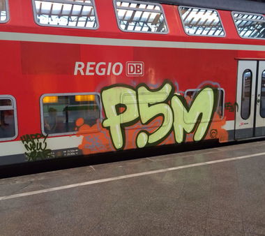 Graffiti Train - Photo by LeipzigHBF - P5M, 2014, Leipzig (2014)