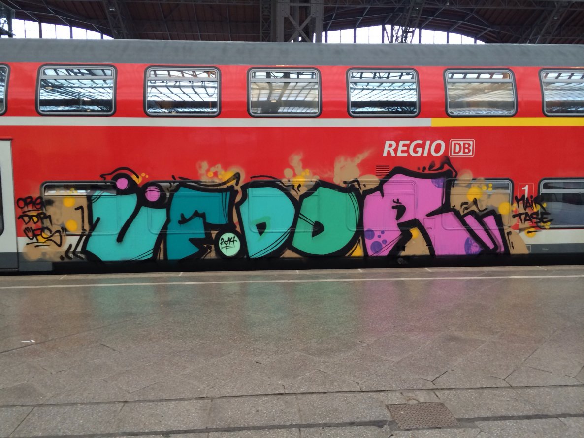 Graffiti Train - Photo by LeipzigHBF - ORG, DDR, ÜFS (2014)