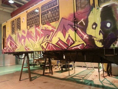 Graffiti Train - Photo by LeipzigHBF - Berlin