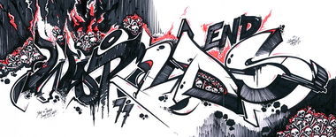 Graffiti Sketch in Baranovichi - Photo by Lets77