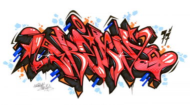 Graffiti Sketch in Baranovichi - Photo by Lets77