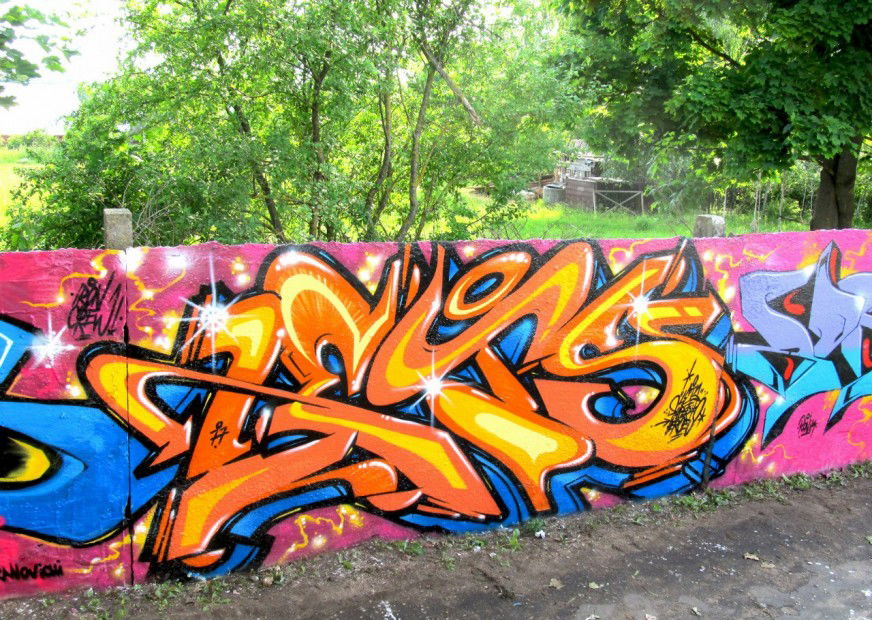 Graffiti Wall in Novogrudok - Photo by Lets77