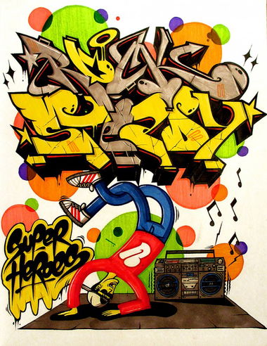 Graffiti Sketch in Baranovichi - Photo by Lets77 - Lets77, Star (2012)