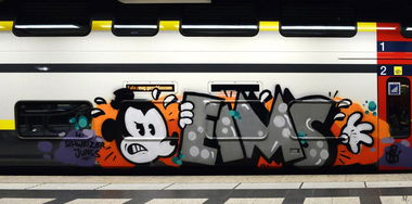 Graffiti Train in Zürich - Photo by Lindenbaum - Eims (2014)