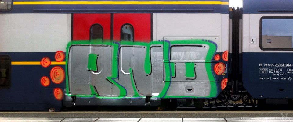 Graffiti Train in Winterthur - Photo by Lindenbaum - RND (2013)