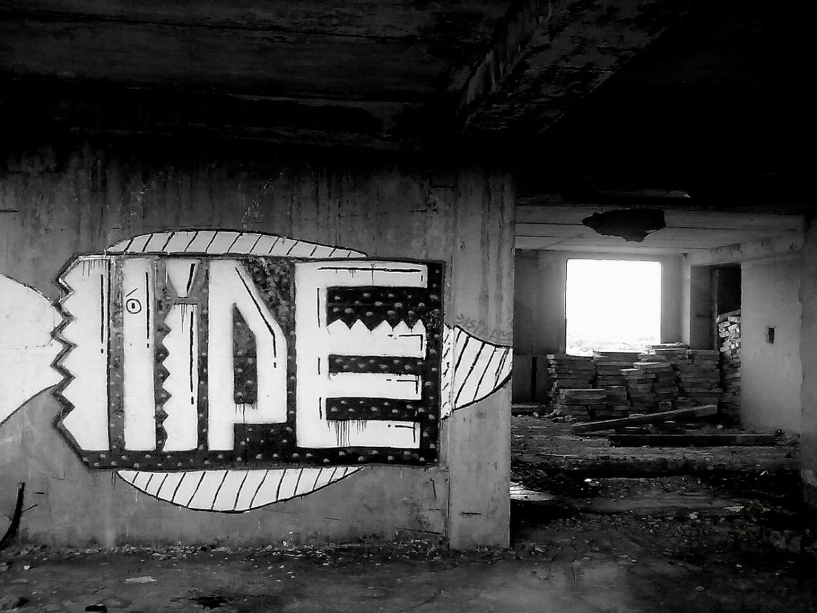 Graffiti Bombing in Chernivtsi - Photo by Lipa - lipa, chernivtsi, black&white (2012)