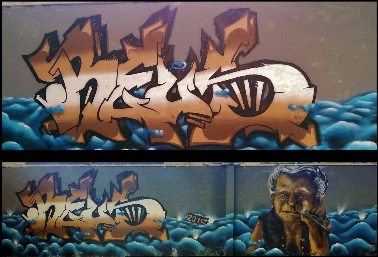 Graffiti Wall - Photo by LiquidX - reus, misterX (2015)