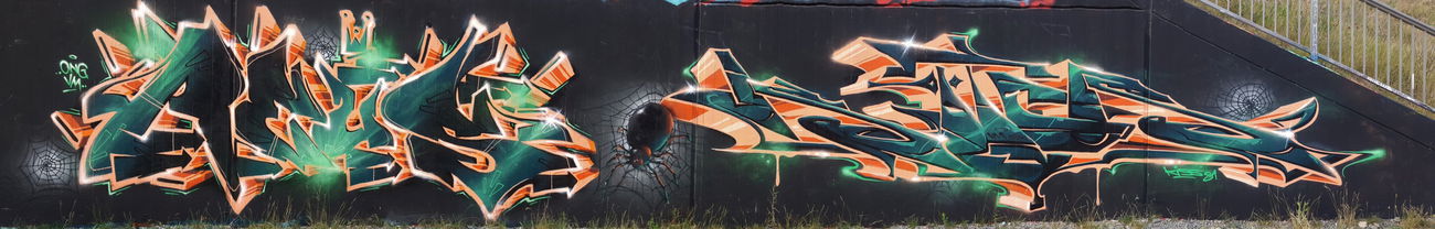 Graffiti Wall in Leipzig - Photo by LiquidX - reus, köter (2018)