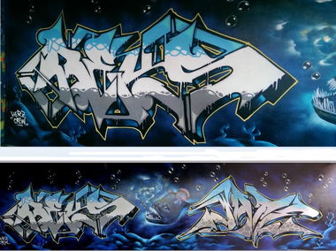 Graffiti Wall - Photo by LiquidX - reus, herz, yate (2015)
