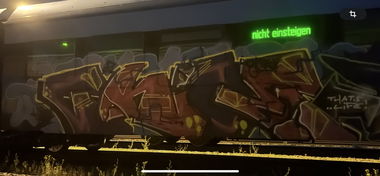 Graffiti Train in Paderborn  - Photo by Lkwpeter - Choe