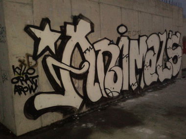 Graffiti Wall in Ostrava - Photo by Lokal - Animals (2014)