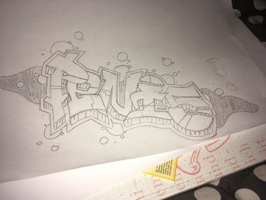 Graffiti Sketch - Photo by Lolyone - Loly, penis
