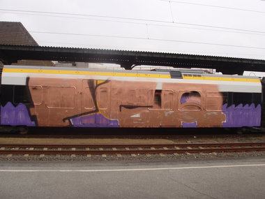 Graffiti Train in Hamm - Photo by LoveArt - PSA, Wholecar (2014)