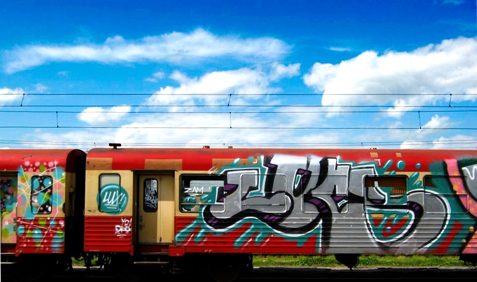 Graffiti Train in Cincu - Photo by Lux - Lux, zam, lucs (2013)