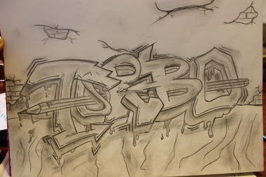 Graffiti Artwork - Photo by LuxusLP - Turbo, Bleistift, sketch