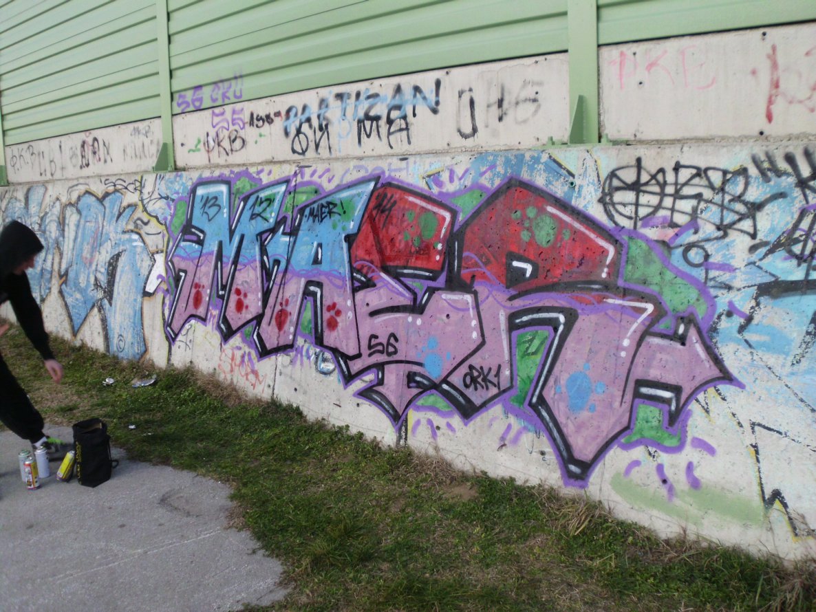 Graffiti Wall in Novi Sad - Photo by MAERONE - maer, one (2014)