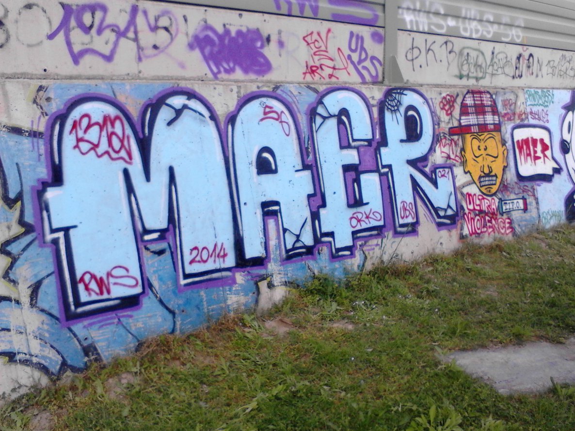 Graffiti Wall in Novi Sad - Photo by MAERONE (2014)