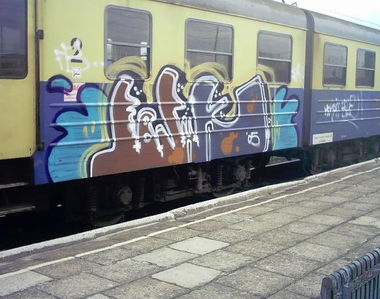 Graffiti Train - Photo by MAJSTER - FBSHK, HOSPIT, BILE (2005)