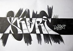 Graffiti Sketch in Pego - Photo by MANIONE (2014)