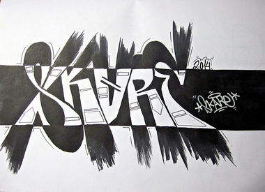 Graffiti Sketch in Pego - Photo by MANIONE (2014)