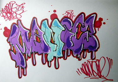 Graffiti Sketch in Pego - Photo by MANIONE - MANIES, MANI (2014)