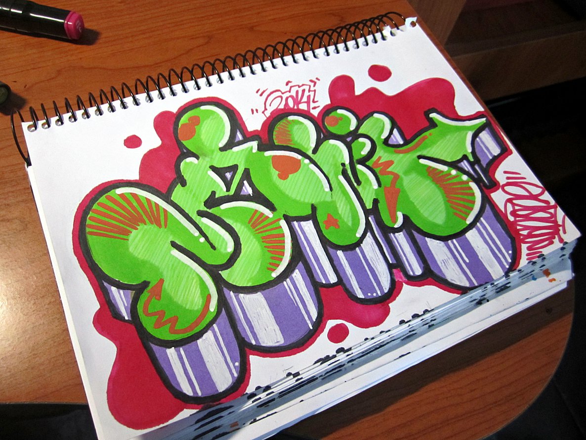 Graffiti Sketch in Pego - Photo by MANIONE - Mani, Throwie, pompa (2014)
