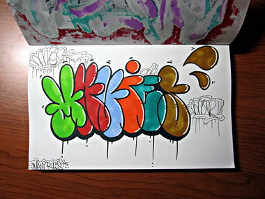 Graffiti Sketch in Pego - Photo by MANIONE (2014)