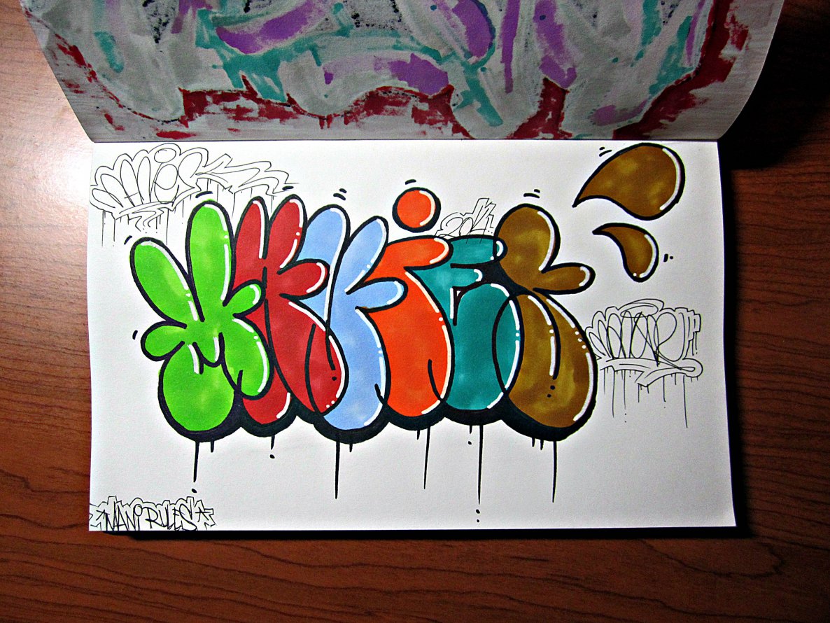 Graffiti Sketch in Pego - Photo by MANIONE (2014)