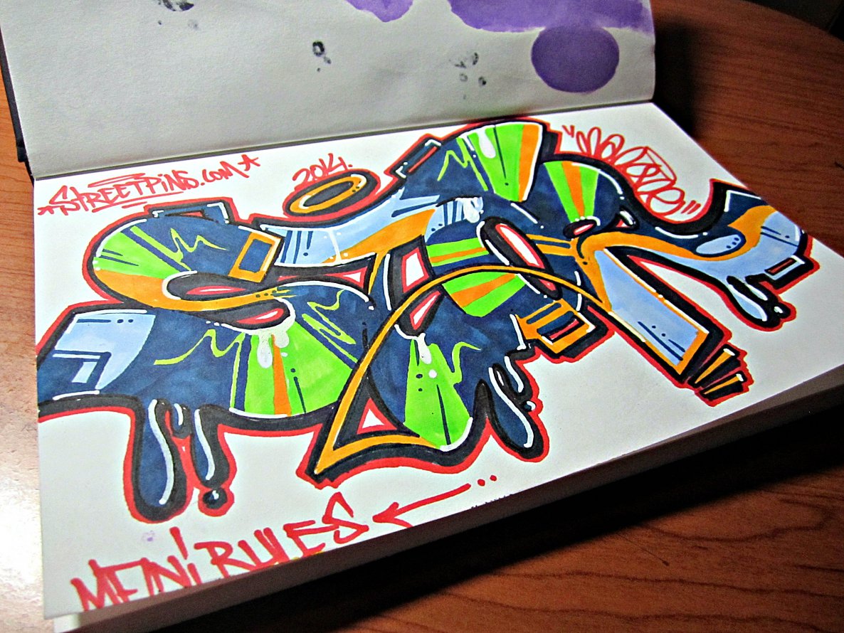 Graffiti Sketch in Pego - Photo by MANIONE - stor, sketch, mani (2014)