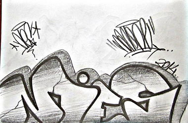 Graffiti Sketch in Pego - Photo by MANIONE - Nies, Manione, Mani (2014)