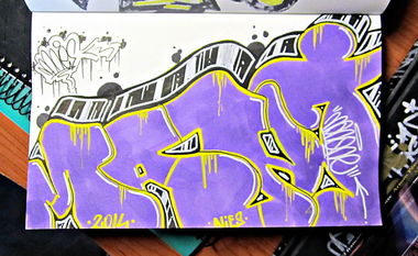 Graffiti Sketch in Pego - Photo by MANIONE - mani, manione (2014)