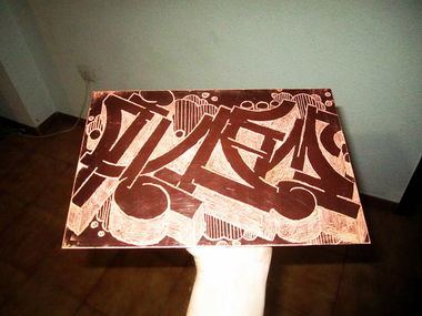 Graffiti Artwork - Photo by MANIONE - mani, manione, copperplate (2014)