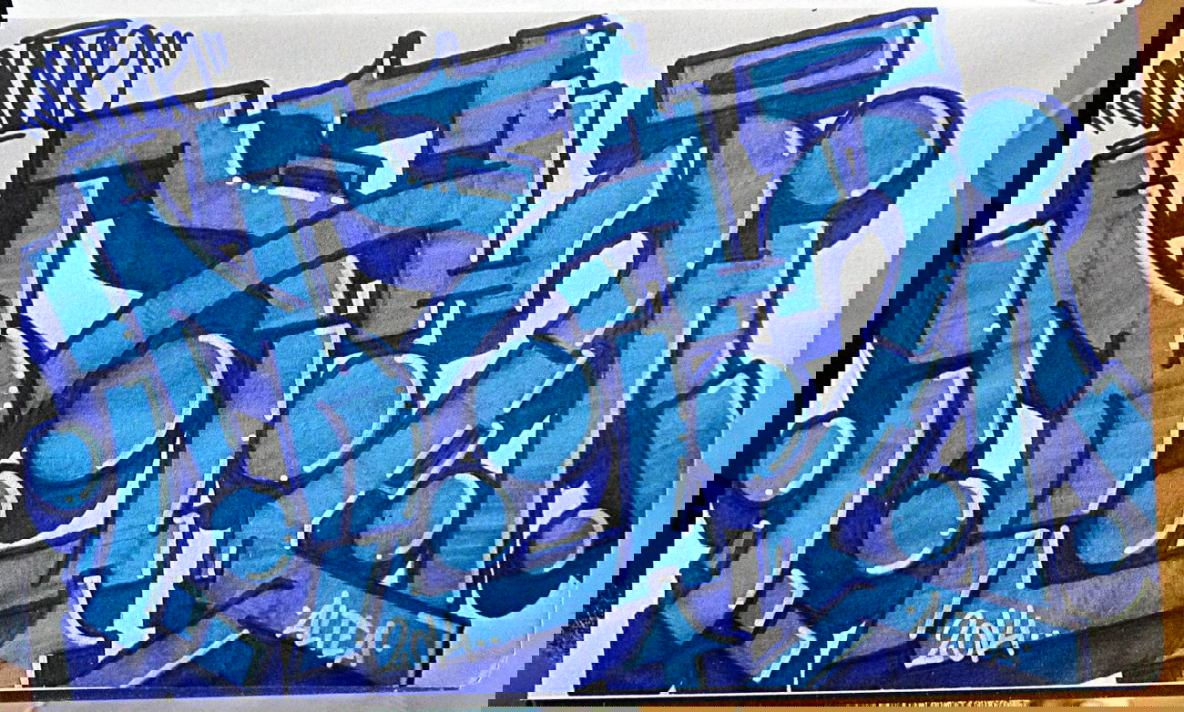 Graffiti Sketch in Pego - Photo by MANIONE - mani, manione (2014)