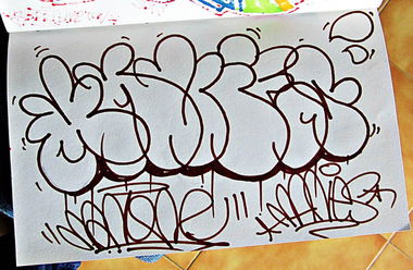 Graffiti Sketch in Pego - Photo by MANIONE - mani, manies, manione (2014)