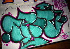 Graffiti Sketch in Pego - Photo by MANIONE - tade, battle, manione (2014)