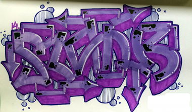 Graffiti Sketch - Photo by MANIONE - wildstyle, sketch, markers (2014)