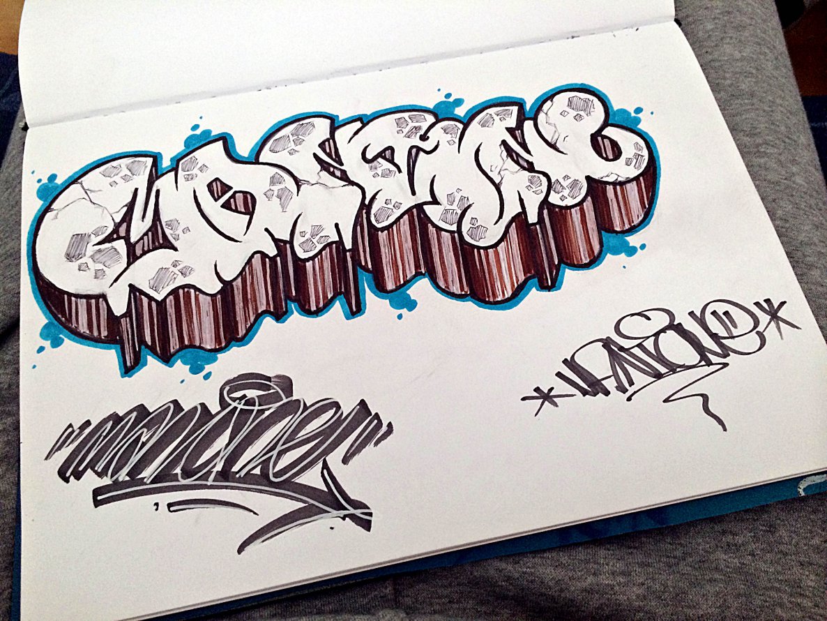 Graffiti Sketch in Pego - Photo by MANIONE - sketch, blackbook (2014)