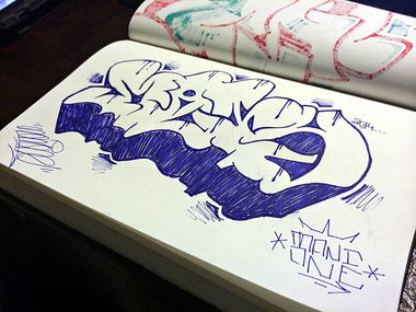 Graffiti Sketch in Pego - Photo by MANIONE - sketch, blackbook (2014)