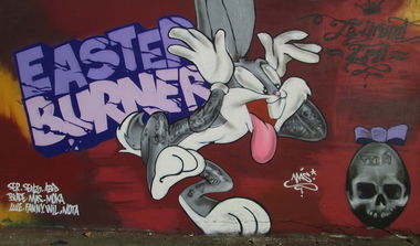 Graffiti Wall in Bordeaux - Photo by MAS - bugsbunny, cartoon, burner (2015)