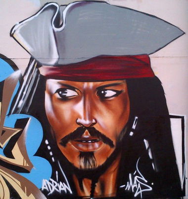 Graffiti Wall - Photo by MAS - pirate, jack, sparrow (2014)