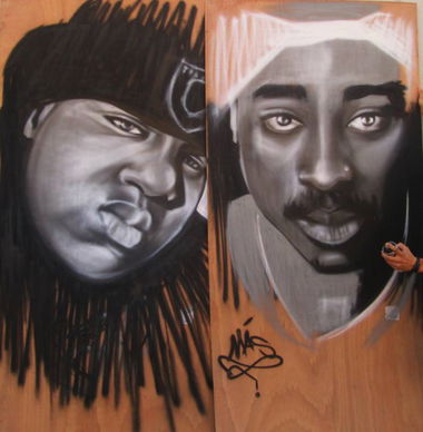 Graffiti Wall - Photo by MAS - biggie, tupac (2014)