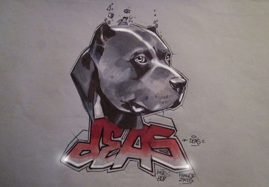 Graffiti Sketch in Alger - Photo by MAS - sketch, pit (2015)