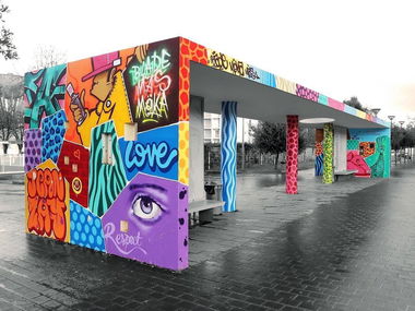 Graffiti Wall in France - Photo by MAS - graffiti, bordeaux, streetart (2019)