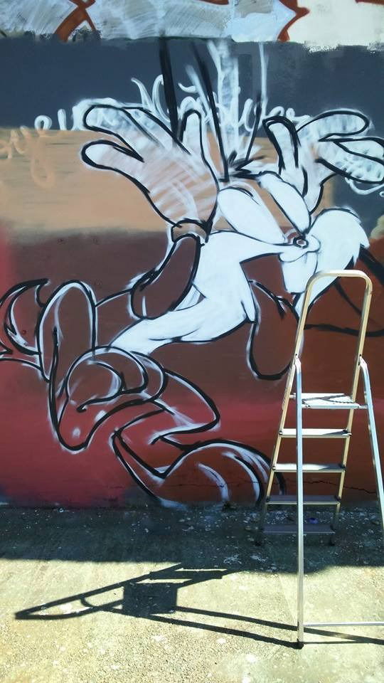 Graffiti Wall in Bordeaux - Photo by MAS - bugsbunny, cartoon, burner (2015)