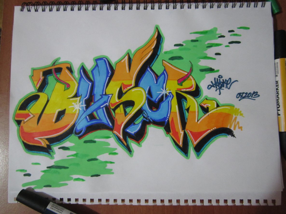 Graffiti Sketch - Photo by MASKE - BUSER, BATTLE (2013)