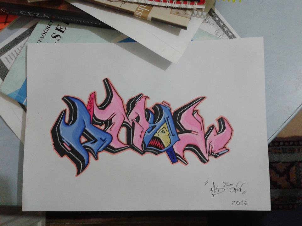 Graffiti Sketch in Ankara - Photo by MLS - AMON (2014)