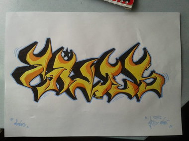 Graffiti Sketch in Ankara - Photo by MLS - M?NES (2014)