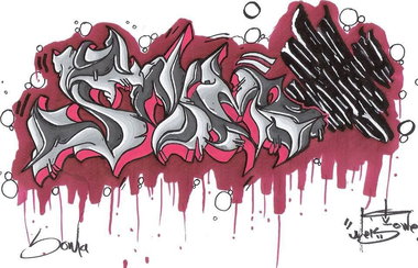Graffiti Sketch in Ankara - Photo by MLS - soma (2014)