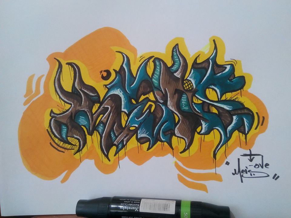 Graffiti Sketch in Ankara - Photo by MLS (2014)